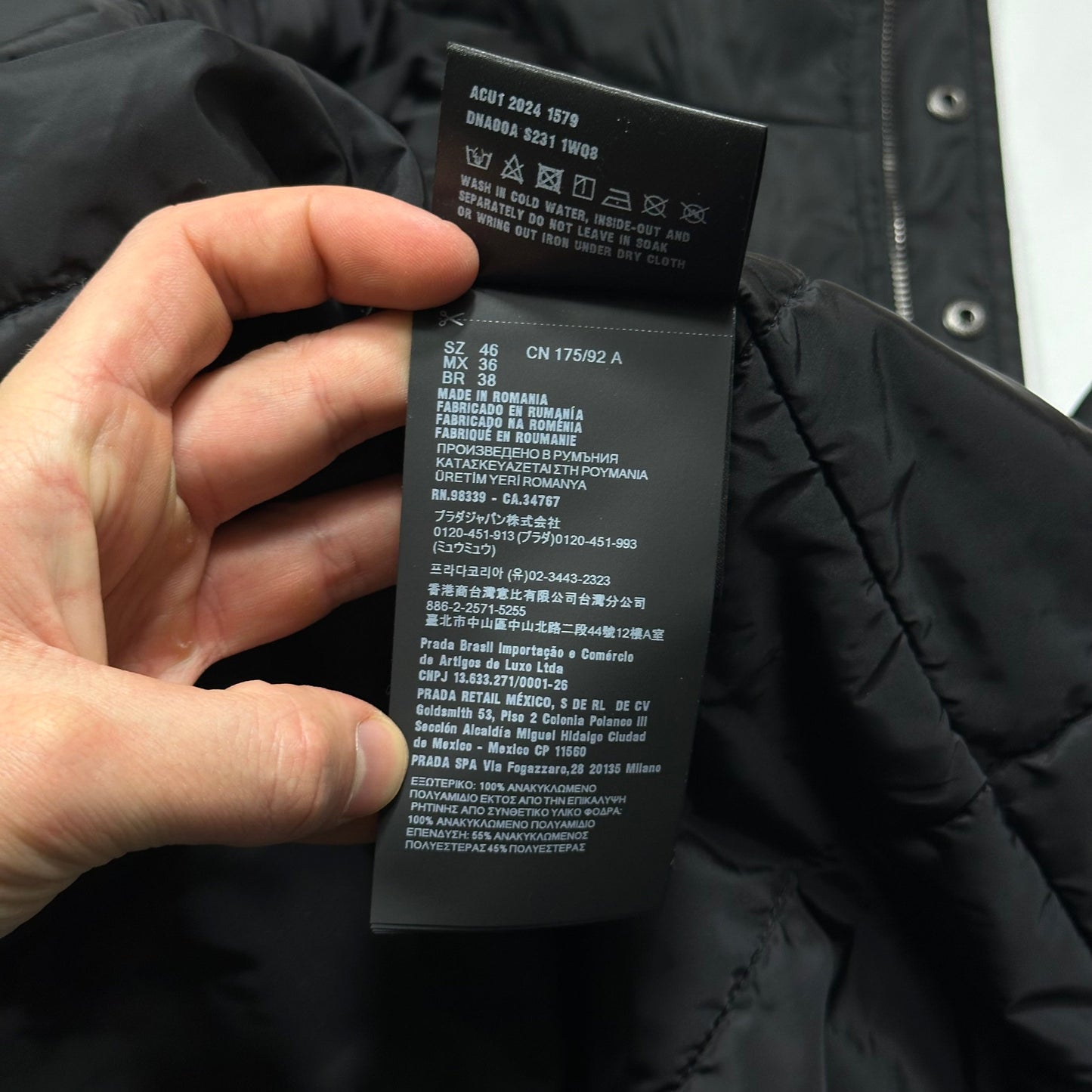 Prada 2024 Staff Exclusive Ballistic Nylon Padded Jacket - IT46 (M/L)