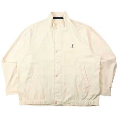 Vintage 90s YSL Yves Saint Laurent Harrington Jacket Size L | Large, Cream