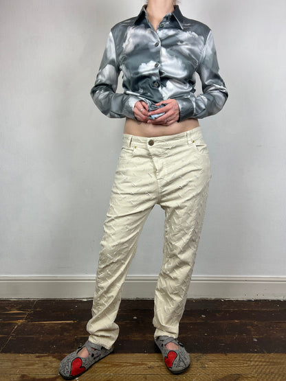 Vivienne Westwood A/W 2015 cut,  slash & pull boyfriend jeans