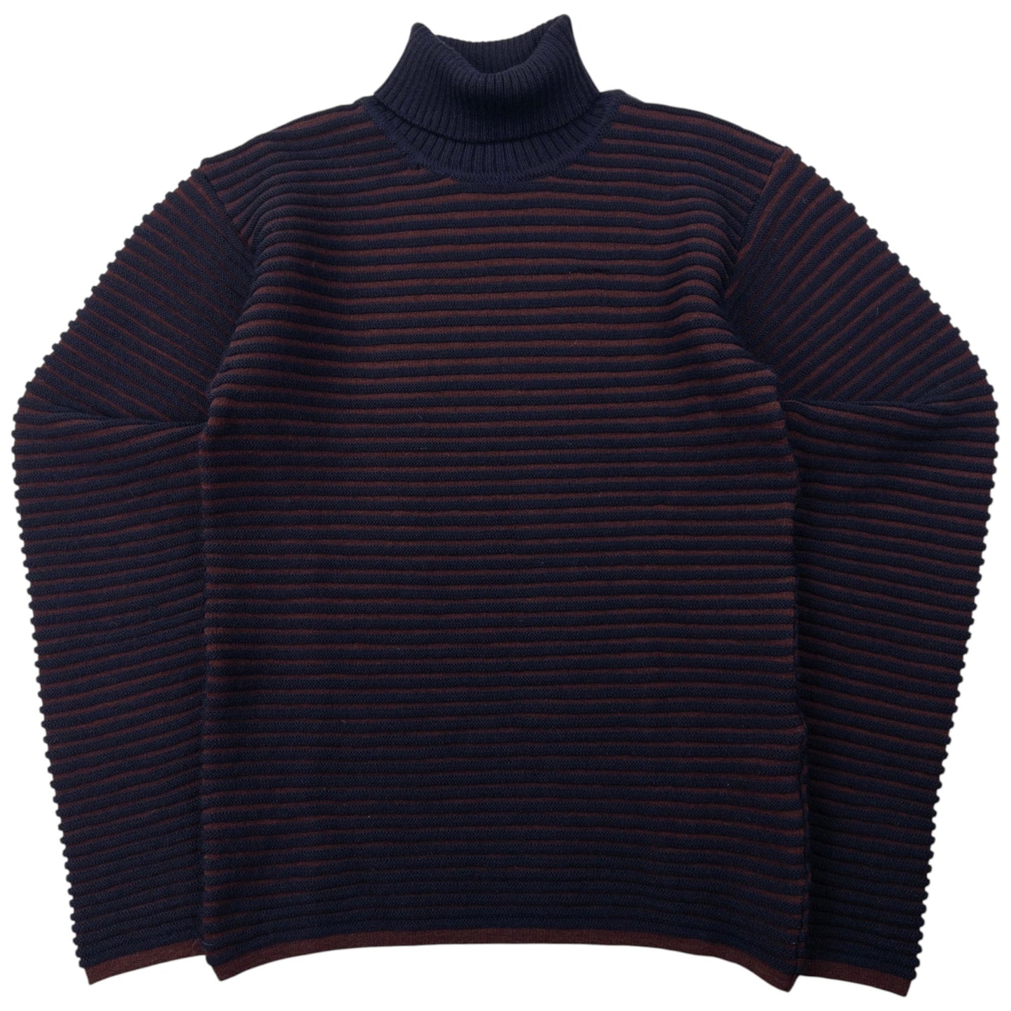 Vintage Issey Miyake MEN Ribbed Knit Turtleneck Jumper Size S