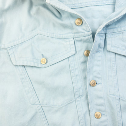 Vintage 90s Versace Jeans Couture Button Up Denim Jacket Size S | Small, Blue