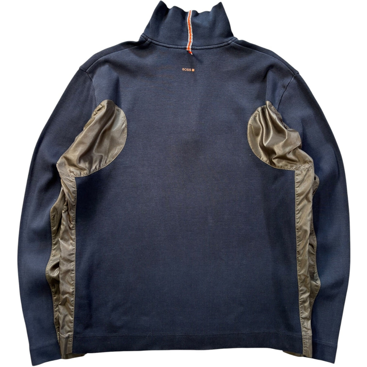 Hugo Boss Orange 00’s Panelled Translucent Quarter Zip Jumper L | Large, Multicoloured