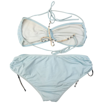 Vintage Burberry Nova Check Bikini Set Womens Size L