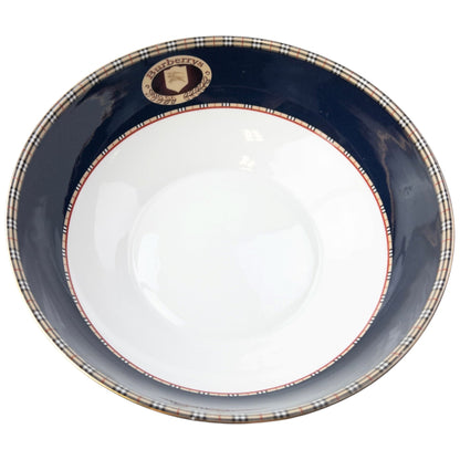 Vintage 90s Burberry Nova Check Fine Bone China Salad Bowl | O/S, Mixed