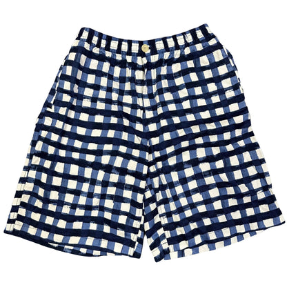 Uniqlo X Marni Wide Fit Check Shorts In Blue ( S ) - 1036 Emporium