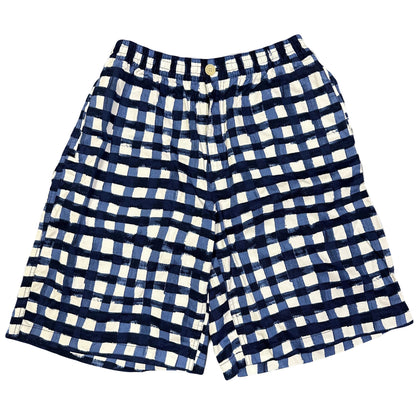 Uniqlo X Marni Wide Fit Check Shorts In Blue ( S )