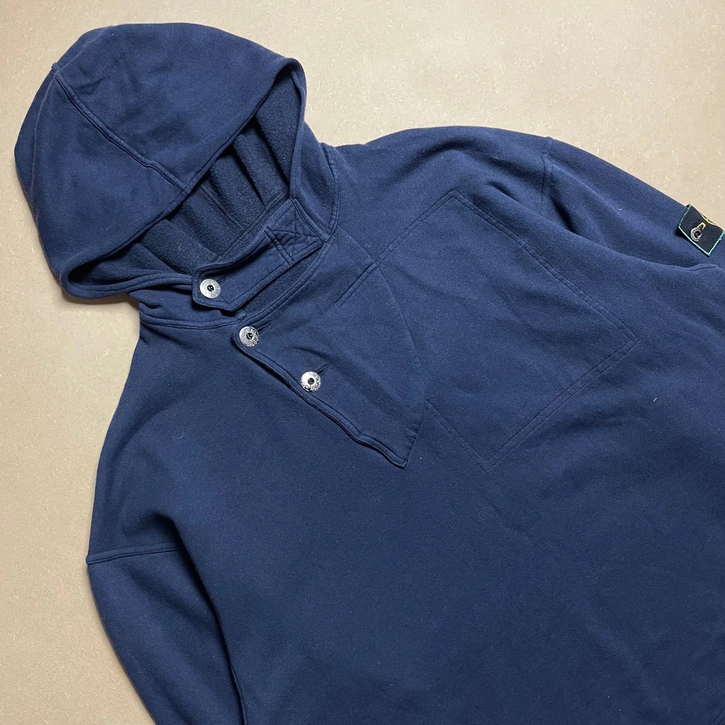 S/S 1987 Navy Blue Hidden Pocket Sailing Hoodie