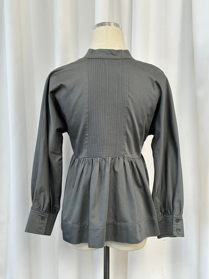 Vintage 2000s Peplum Cotton Tie Shirt - XS/S