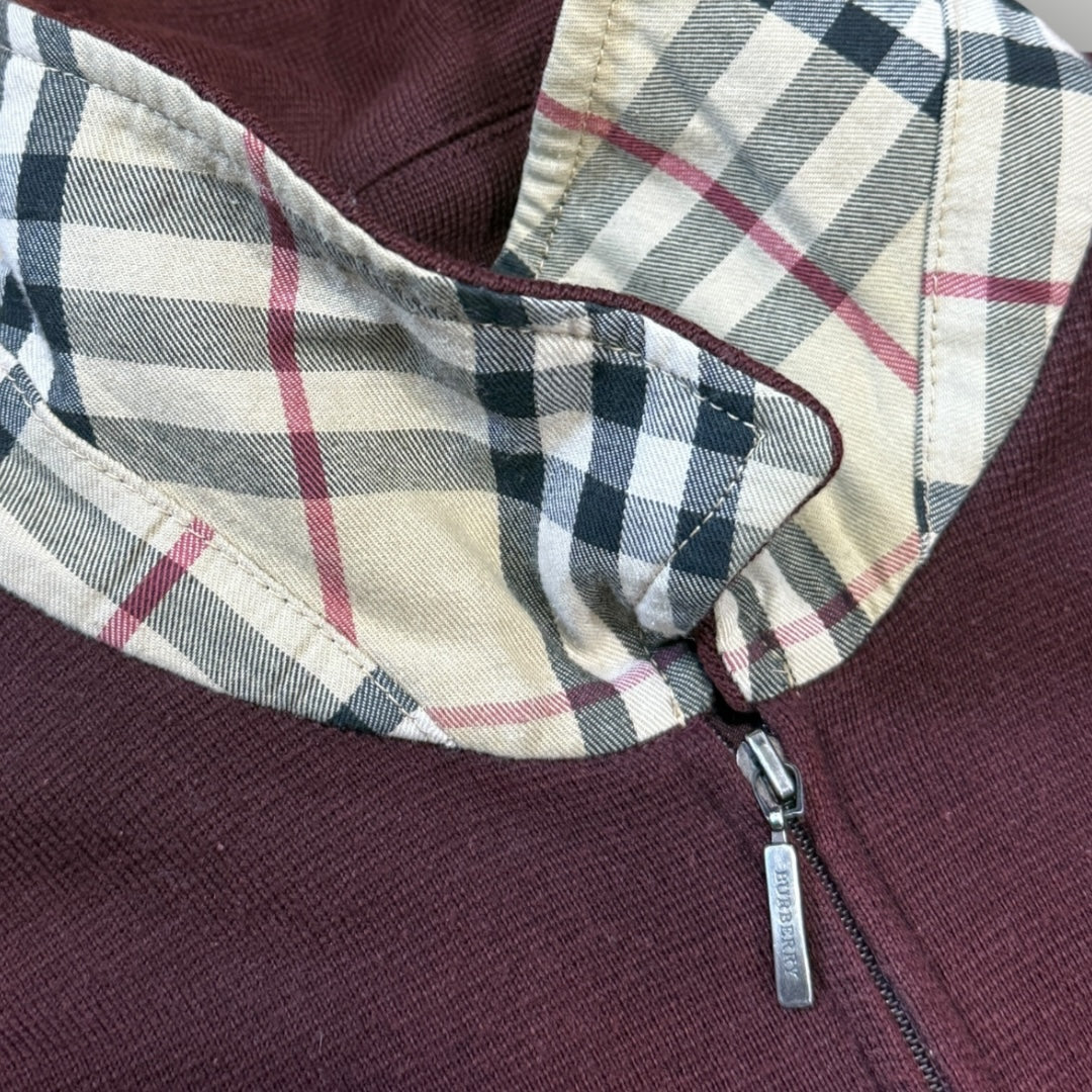 Buberry 2000's Wool Zip Up Nova Collar Harrington Jacket XL