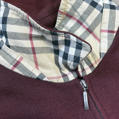 Buberry 2000's Wool Zip Up Nova Collar Harrington Jacket XL