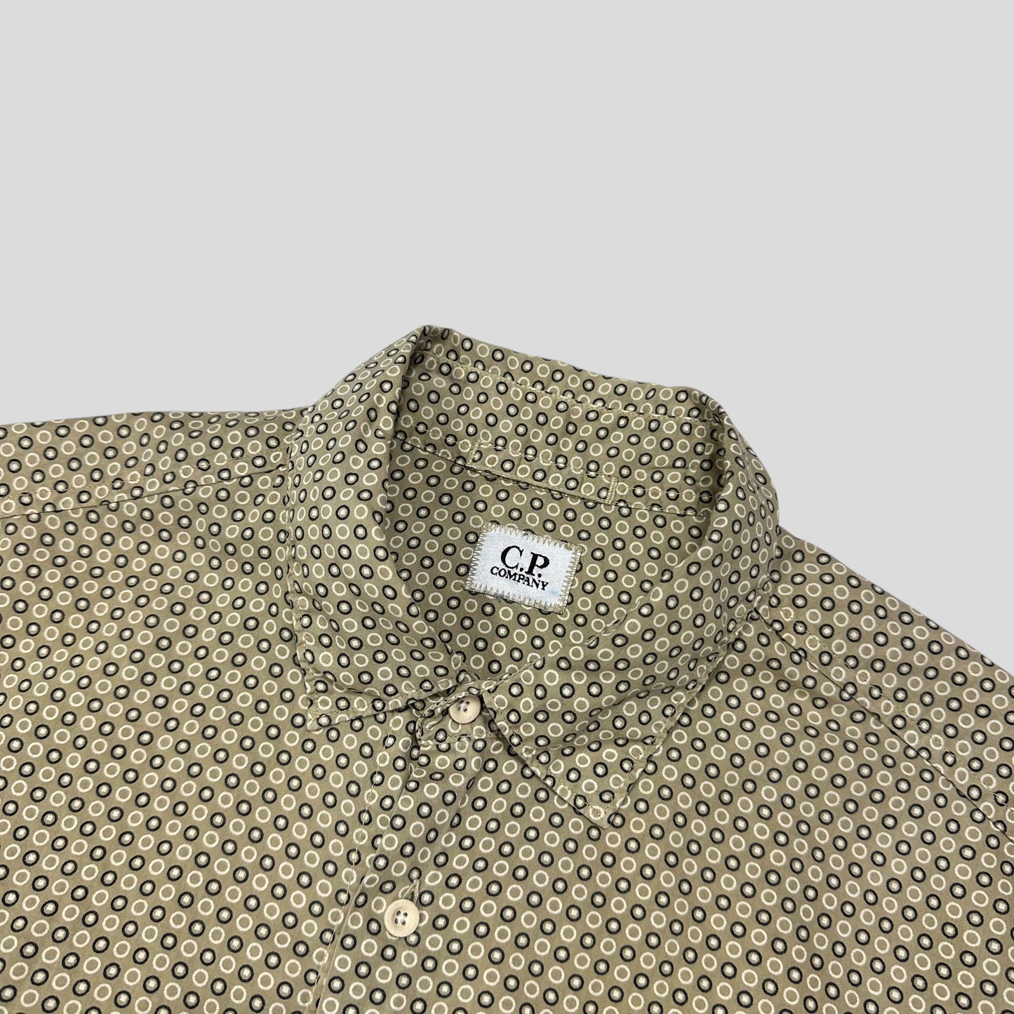 CP Company 2010 Polkadot Geometric Print Logo Shirt - M/L | Default Title, Beige
