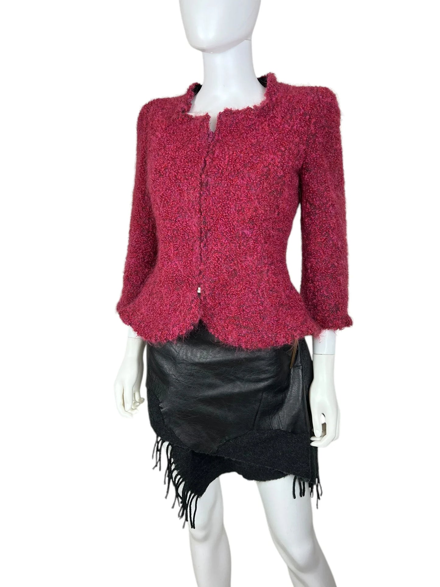 Armani Collezioni 2003 boucle cherry red jacket