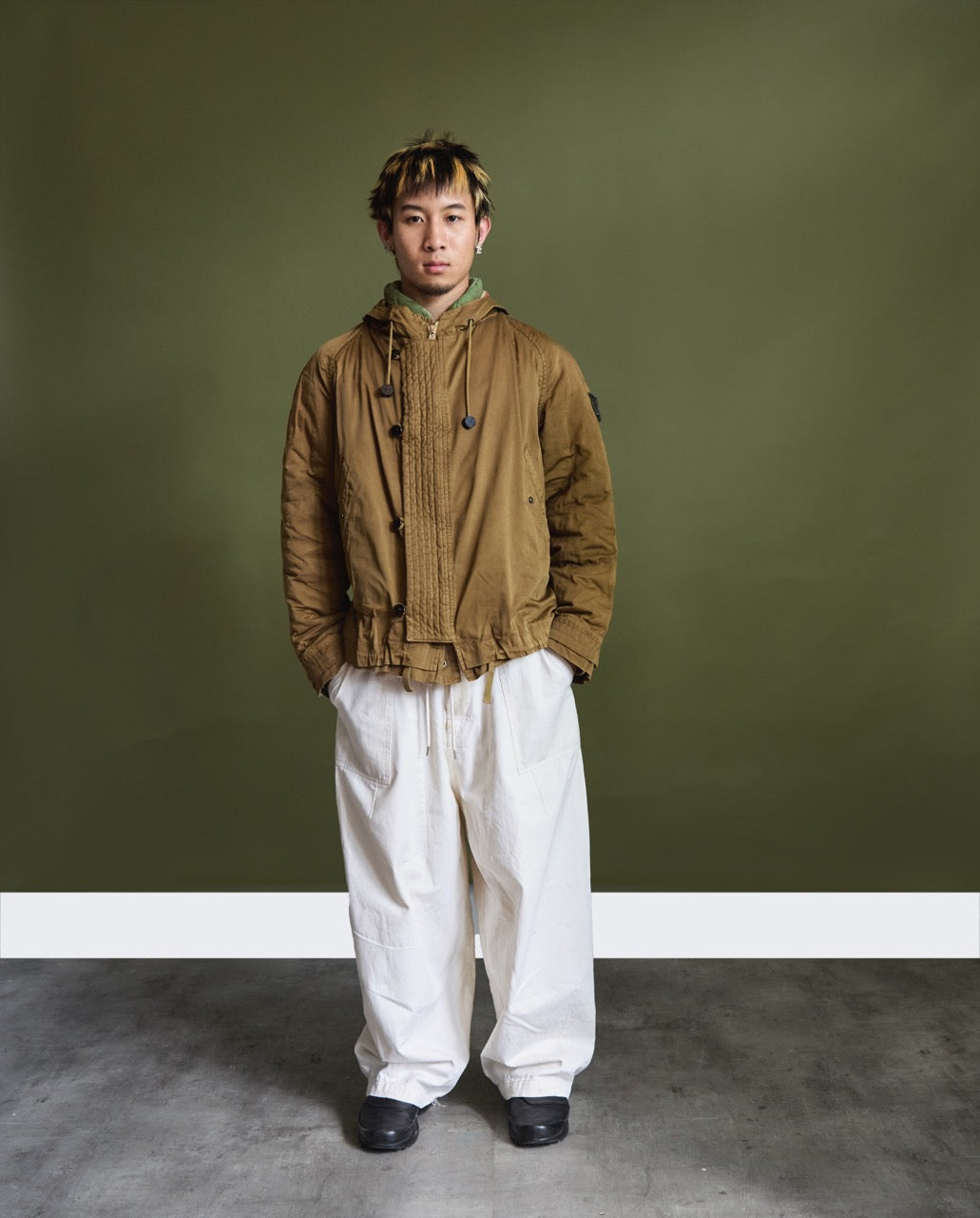 1990s Stone Island Balaclava Hooded Raso Gommato with Removeable Dutch Rope Liner