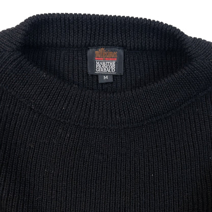 Vintage 90s Marithe + Francois Girbaud Ribbed Wool Knit Jumper | Small, Black