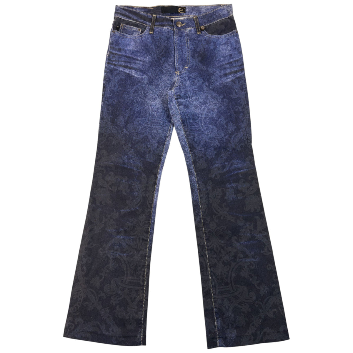 Vintage 2000s Roberto Cavalli Stretch Denim Pattern Jeans Womens Size W29 | W29, Multicoloured