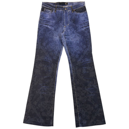 Vintage 2000s Roberto Cavalli Stretch Denim Pattern Jeans Womens Size W29 | W29, Multicoloured