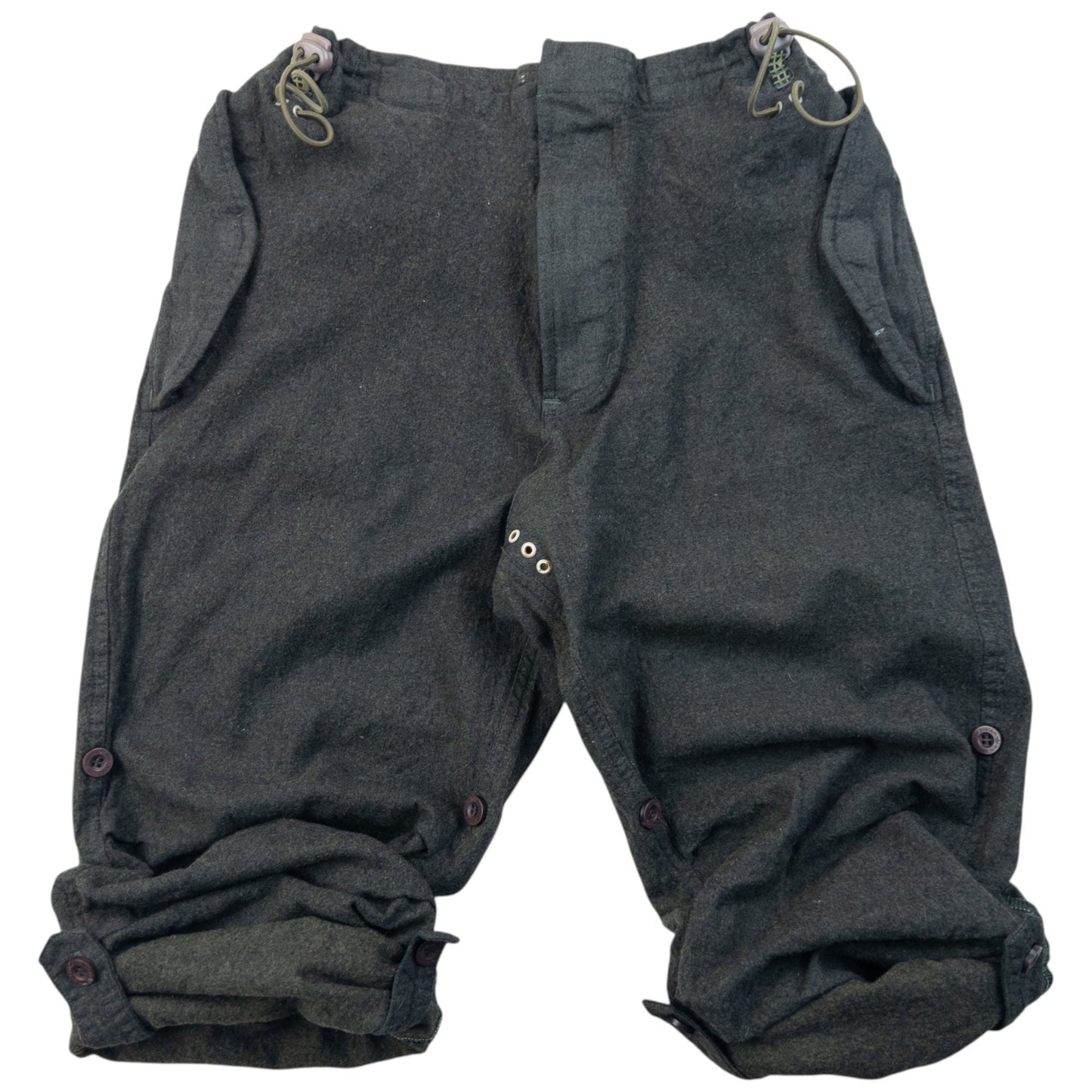 Vintage Maharishi Wool Roll Up Trousers Size S | Small, Grey