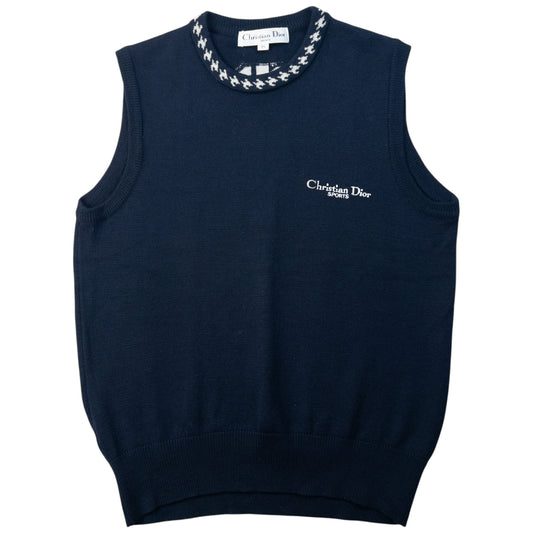 Vintage 2000s Dior Sports Wool Sweater Vest Womens Size M | Medium, Navy
