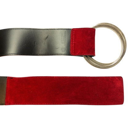 Vintage 2000s Burberry Suede Leather Belt Size XL | O/S, Red