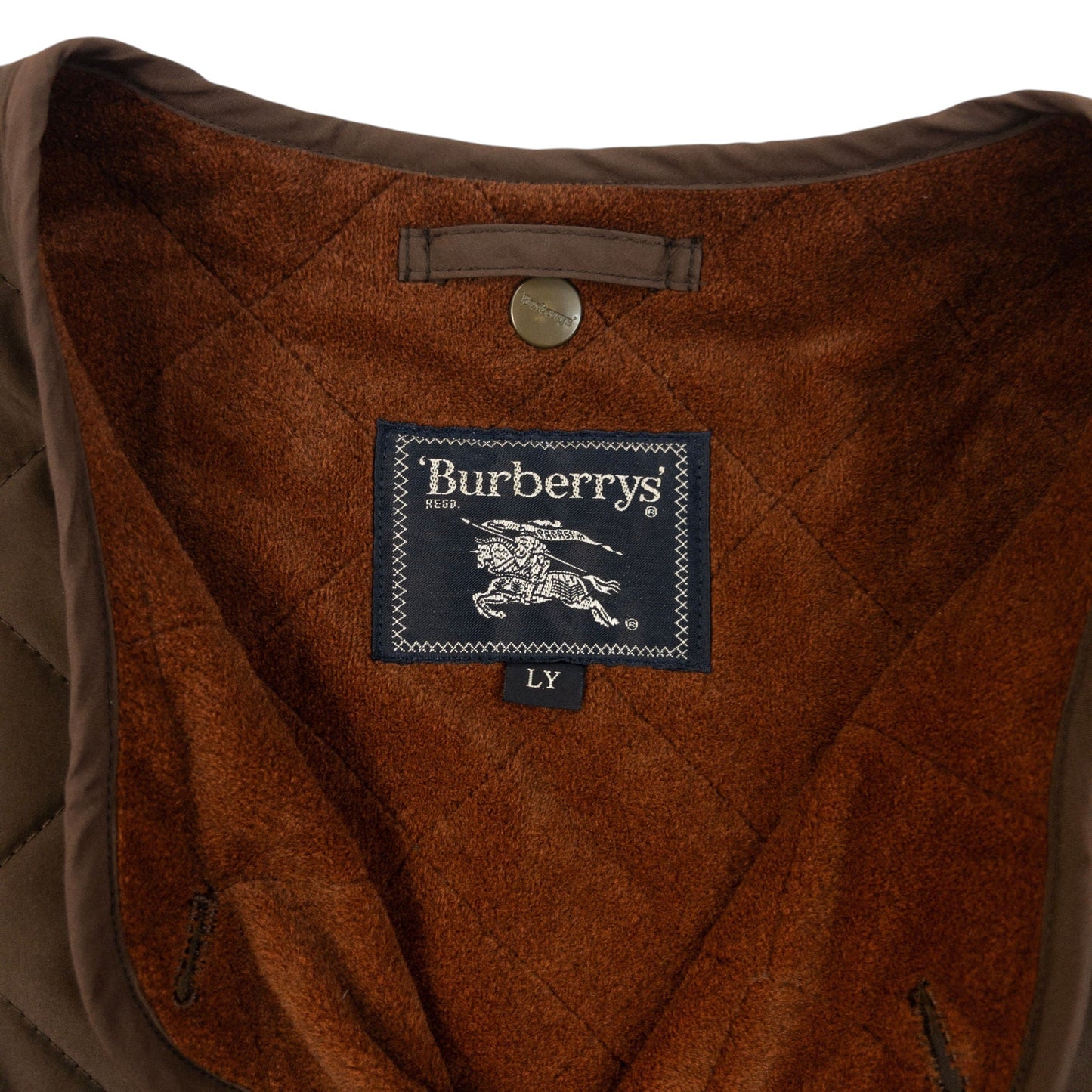 Vintage 90s Burberry Fleece Lined Quilted Jacket Size M | Medium, Brown