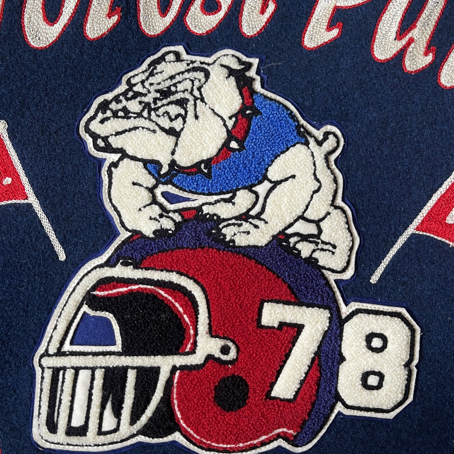 Whitesville 'Forest Park Bull Dogs' Varsity Jacket - XL | XL, Blue