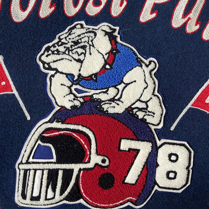 Whitesville 'Forest Park Bull Dogs' Varsity Jacket - XL | XL, Blue