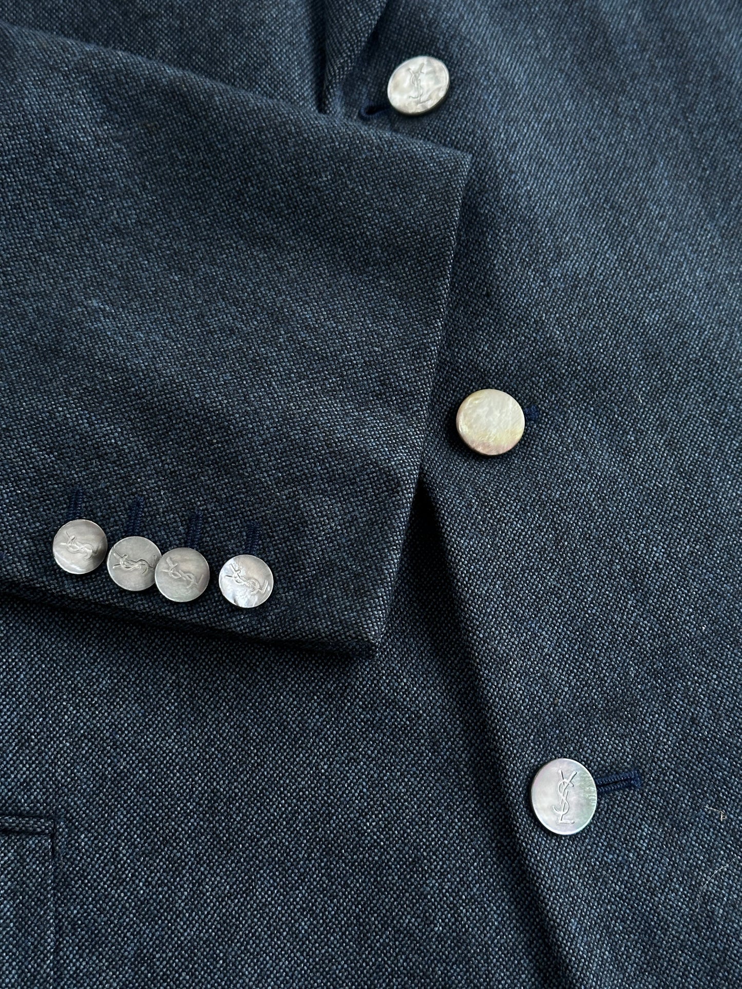 Yves Saint Laurent Rive Gauche 1990s Bespoke Button Blazer - 48R/XXL