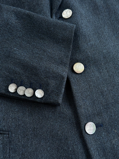Yves Saint Laurent Rive Gauche 1990s Bespoke Button Blazer - 48R/XXL