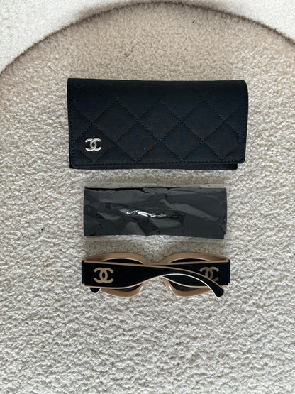 Chanel CC Cat Eye Sunglasses | O/S, Brown