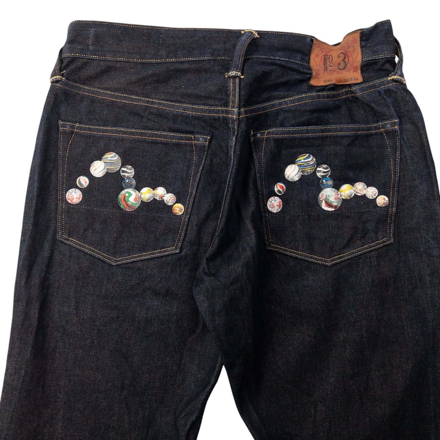 Vintage Evisu Marble Double Gull Japanese Denim Jeans Size W28