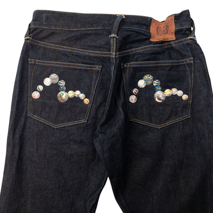 Vintage Evisu Marble Double Gull Japanese Denim Jeans Size W28