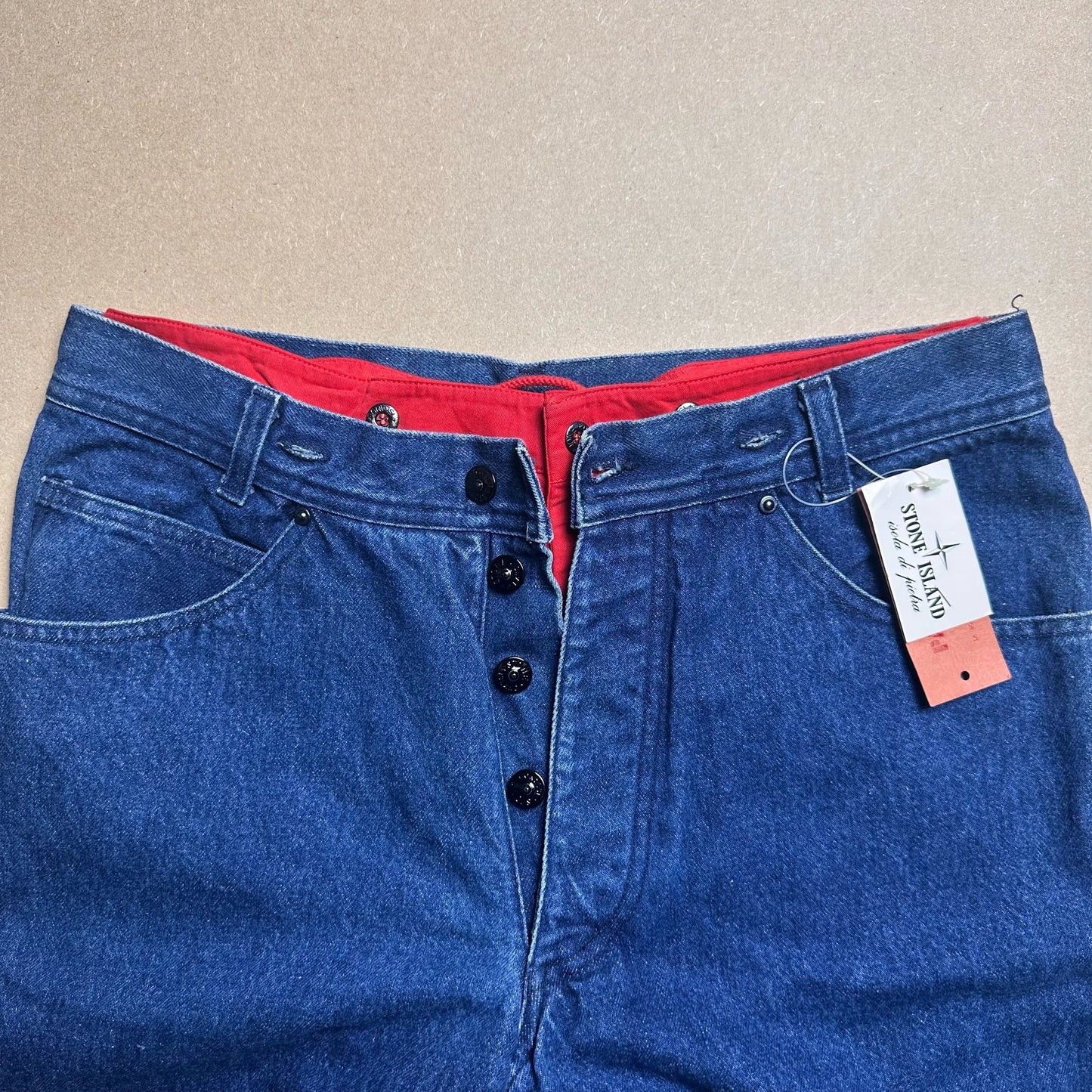A/W 1988 Double Pant Square Patch Jeans