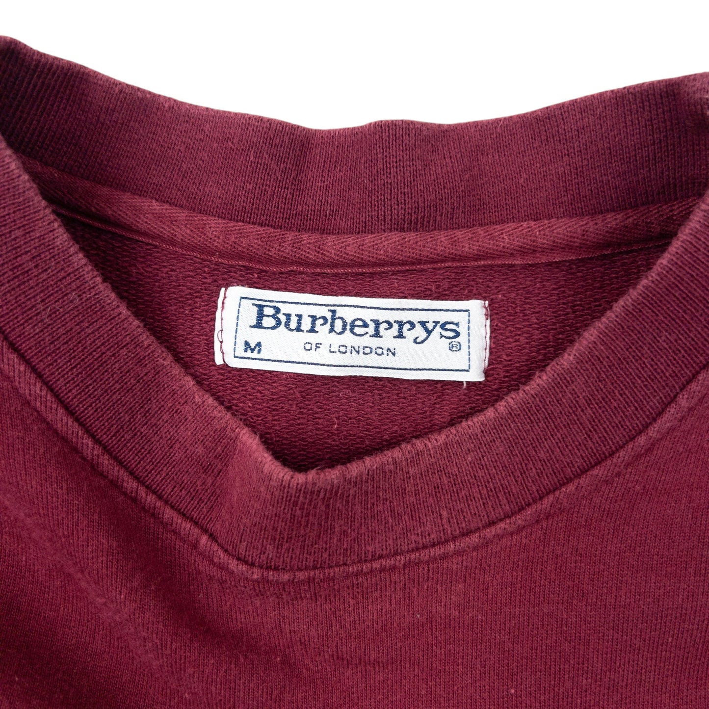 Vintage 90s Burberry Embroidered Sweatshirt Size S | Small, Burgundy