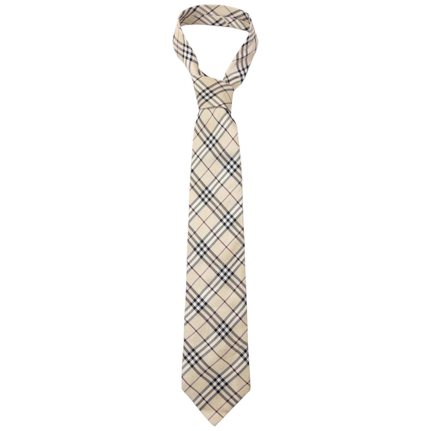 Vintage Burberry Nova Check Silk Tie