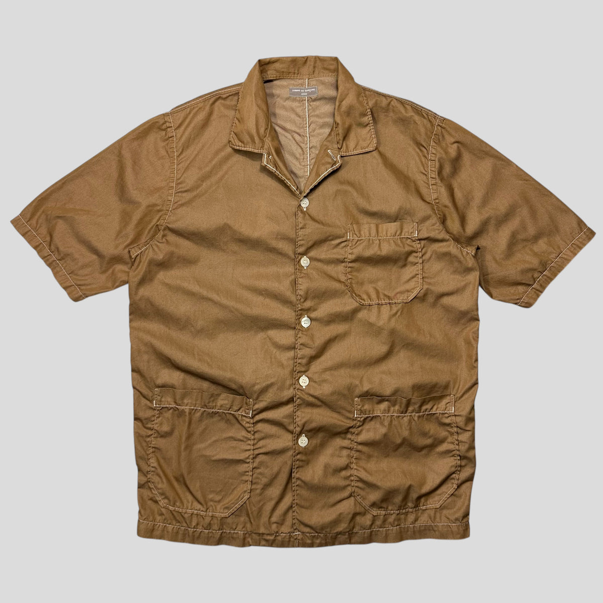 Comme Des Garçons Homme 2001 Iridescent Cargo Shirt - M/L | Medium, Brown
