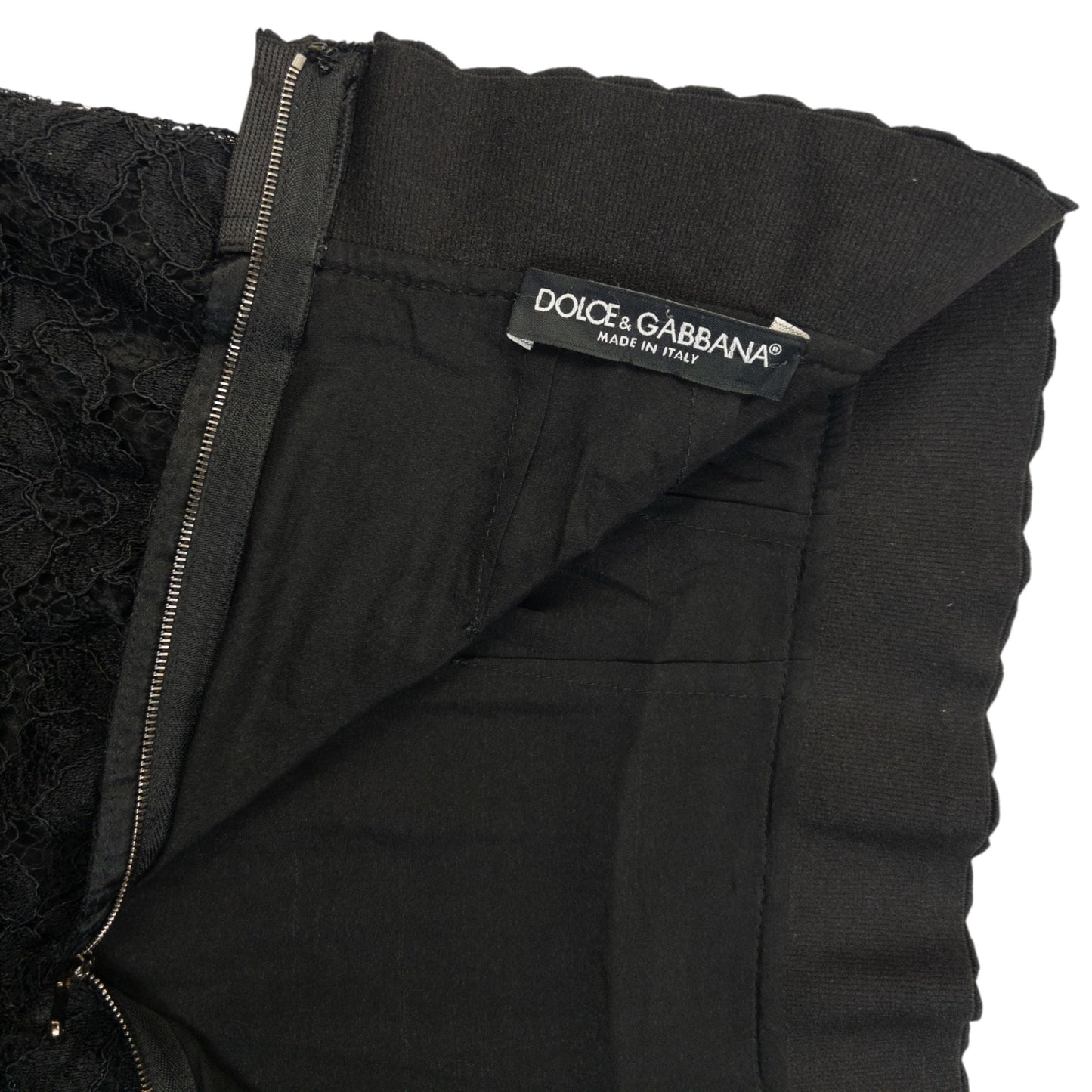 Vintage 2000s Dolce & Gabbana Lace Skirt Womens Size W24 | W24, Black