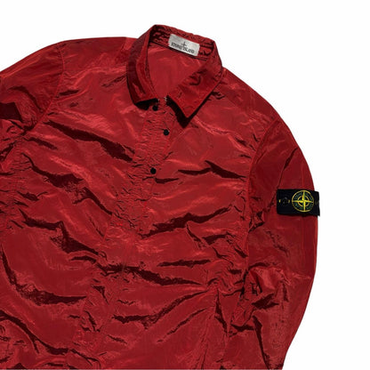 Stone Island Nylon Metal Overshirt | Medium, Red