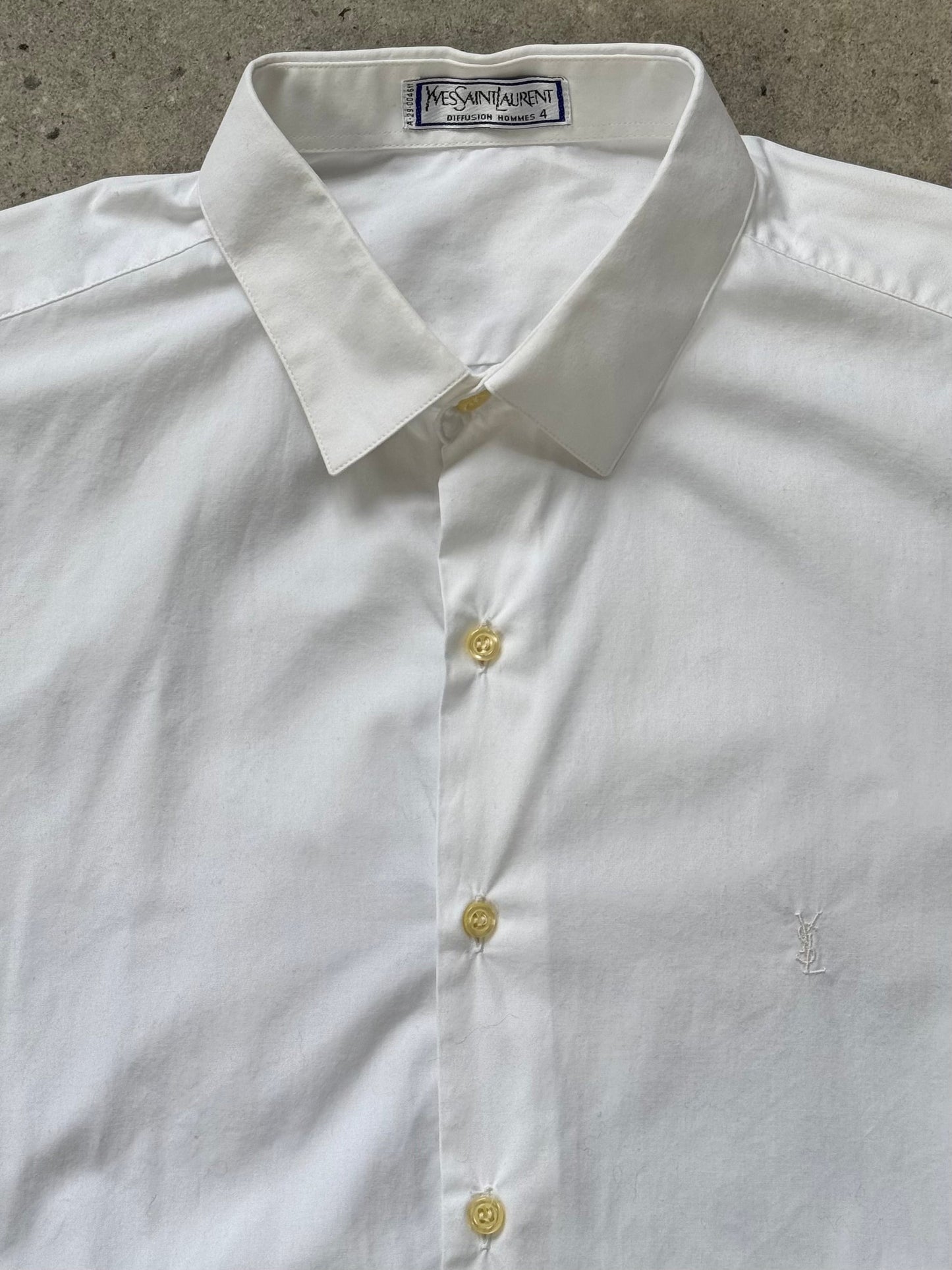 Yves Saint Laurent Diffusion Homme 1990s Cotton Dress Shirt - M