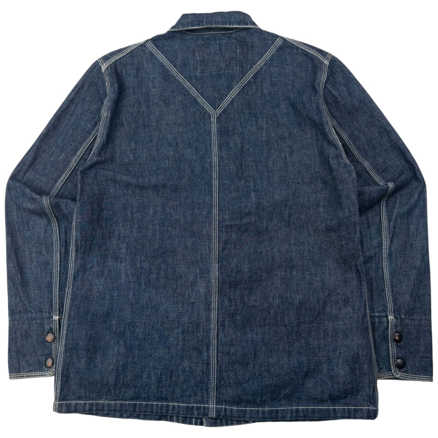 Vintage 2000s PPFM Zip Up Denim Jacket Size S | Small, Blue