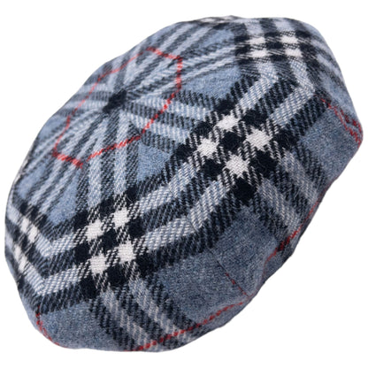 Vintage 90s Burberry Nova Check Wool Hat | O/S, Blue
