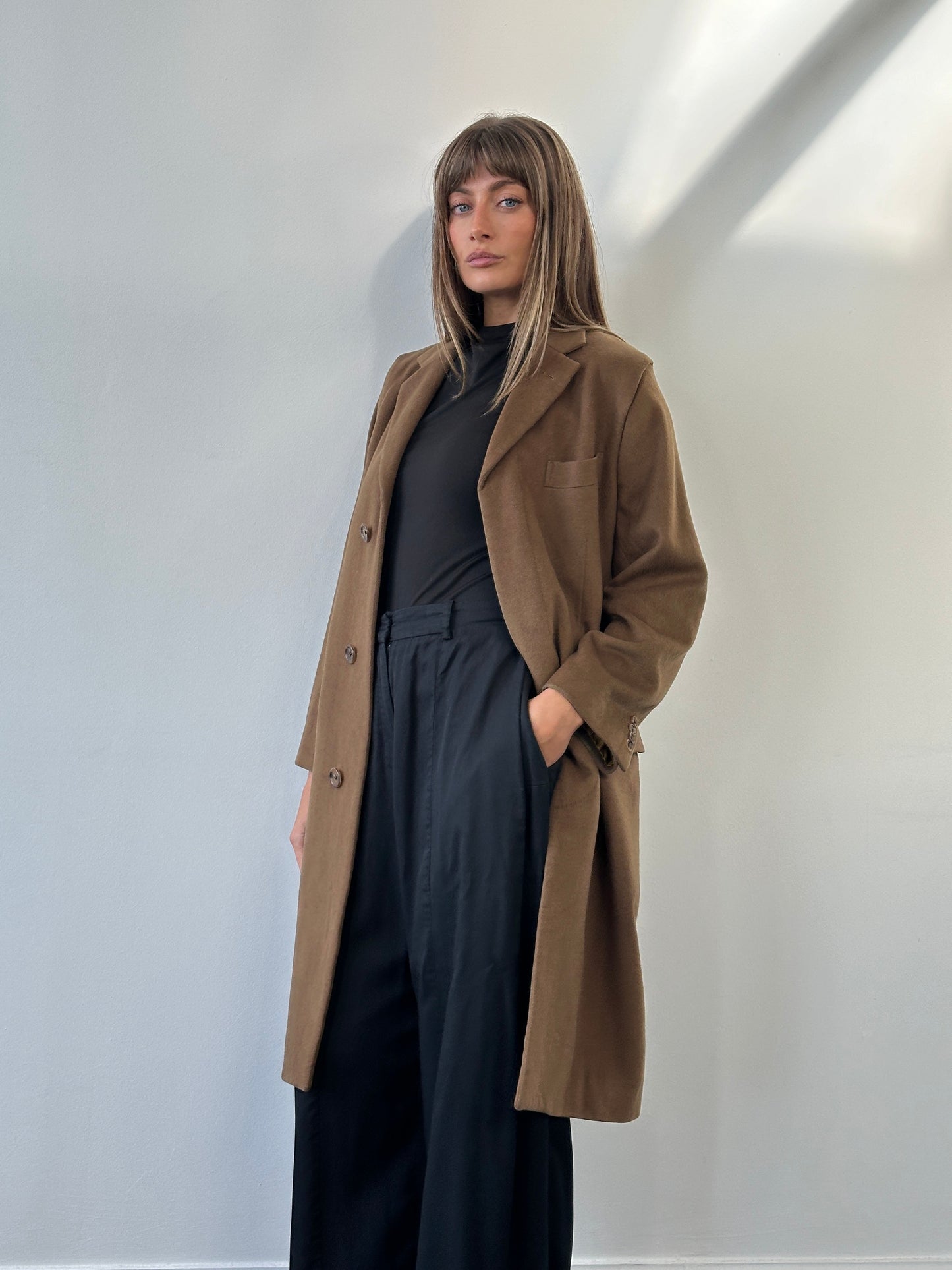 Vintage 1980s Italian Pure Cashmere Coat - S/M