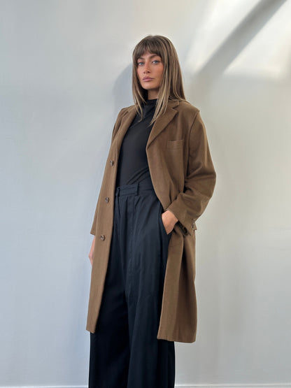 Vintage 1980s Italian Pure Cashmere Coat - S/M