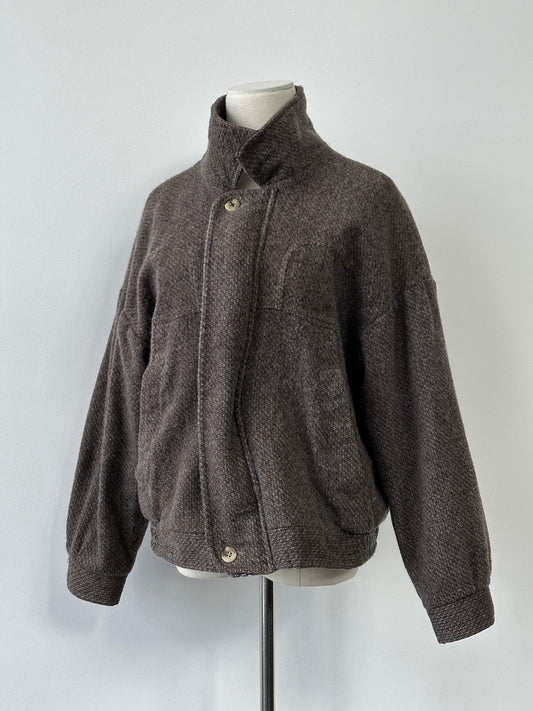 Vintage 1990s Pure Wool Bomber Jacket - S-M