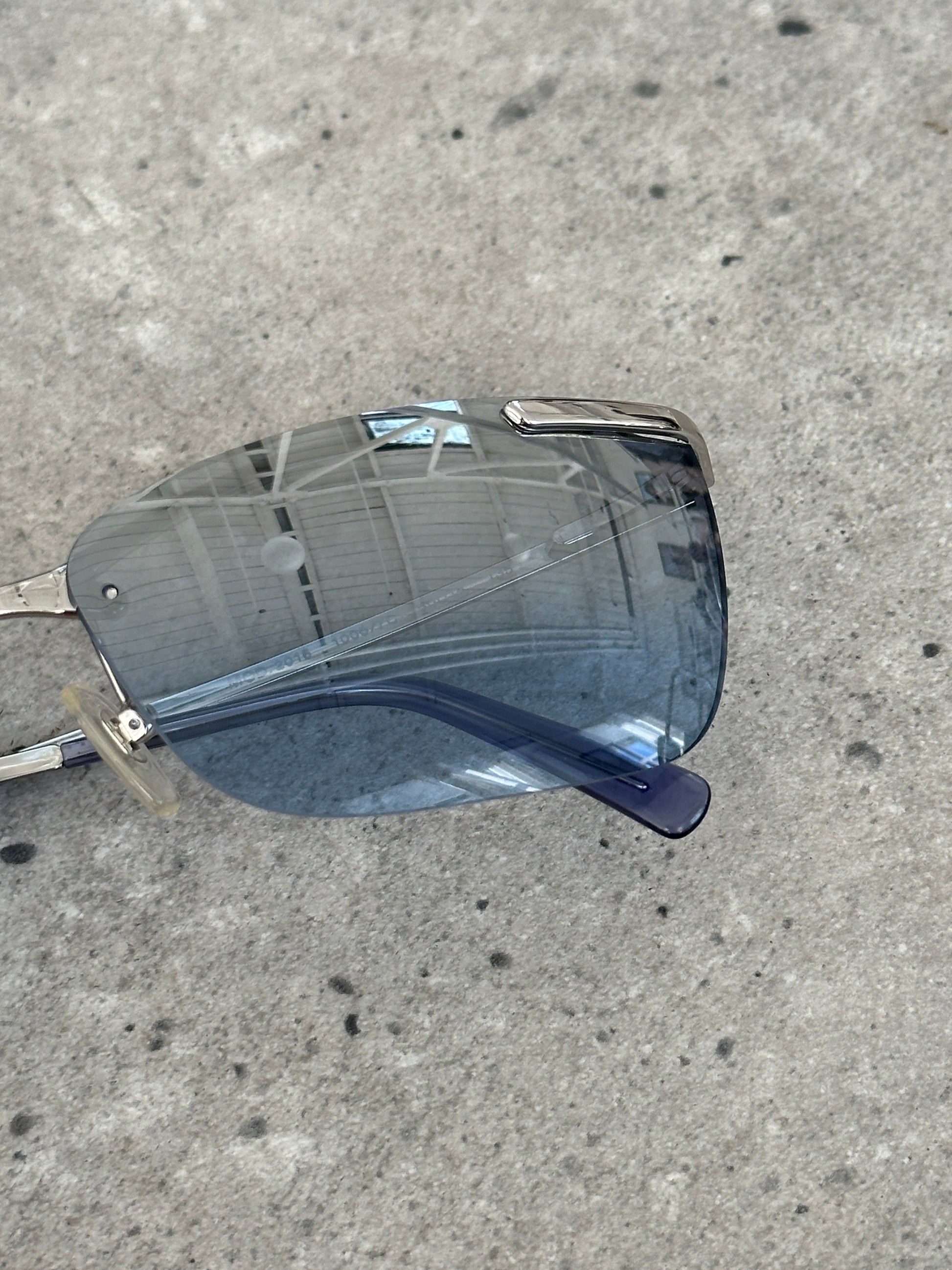 Versace 2000s Rimess Rectangular Sunglasses