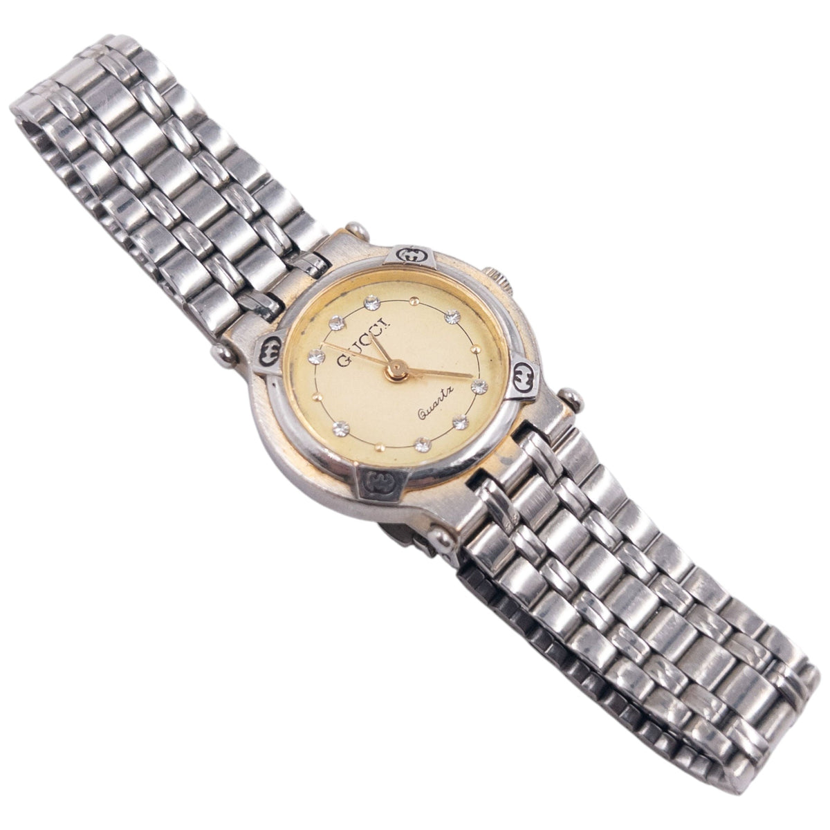 Vintage 90s Gucci Diamanté Watch | O/S, Gold