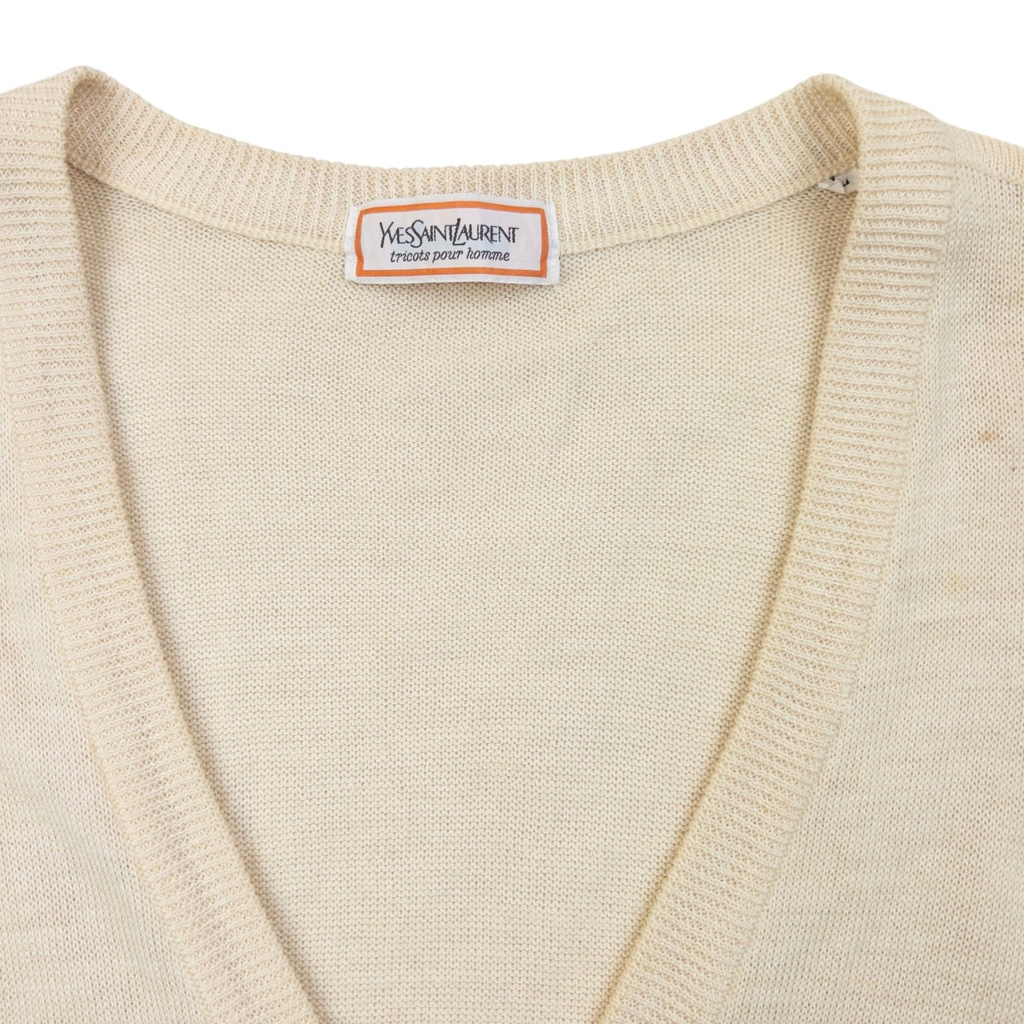 Vintage 80s YSL Yves Saint Laurent Cardigan Size S | Small, Cream