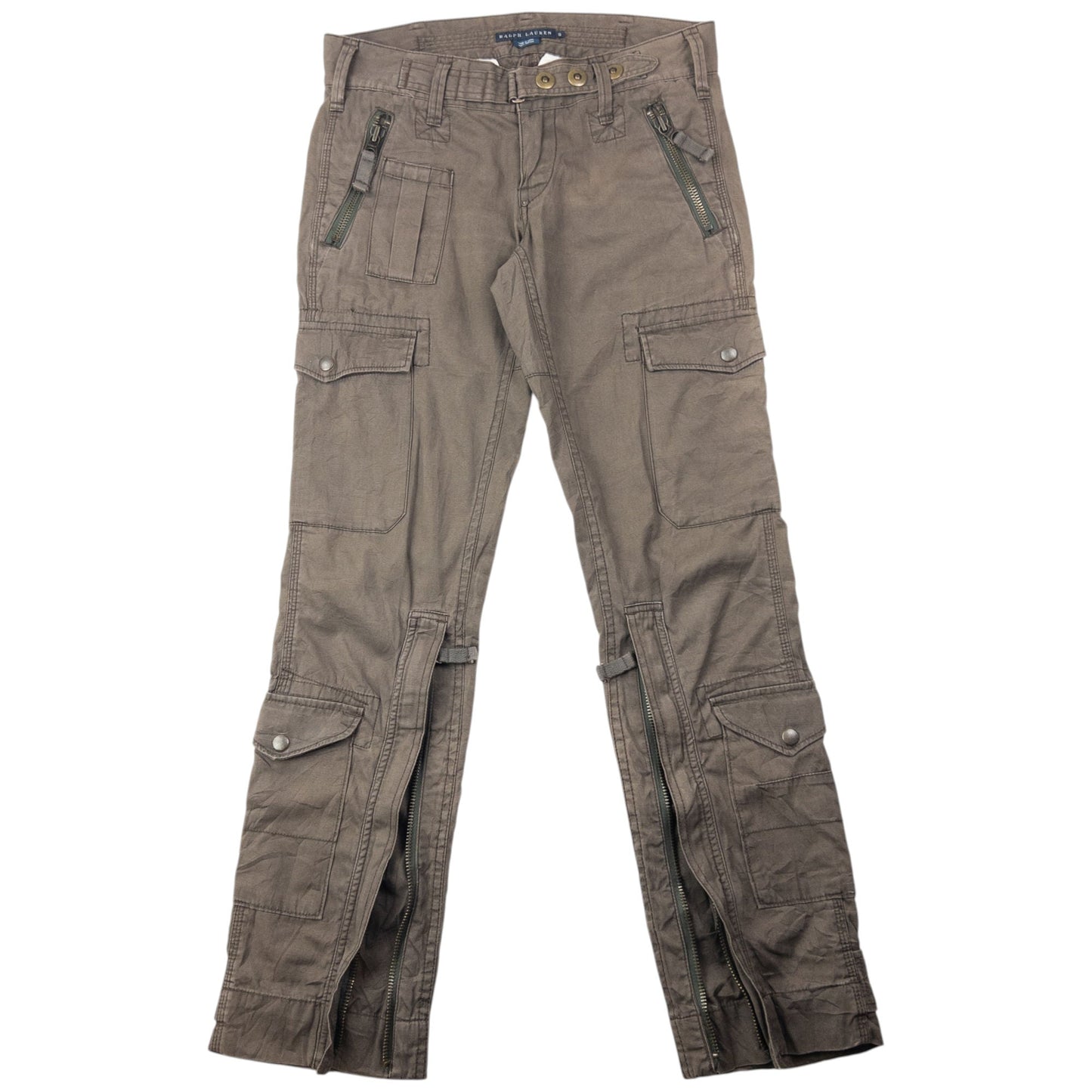 Vintage 2000s Ralph Lauren Cargo Trousers Womens Size W30 | W30, Brown