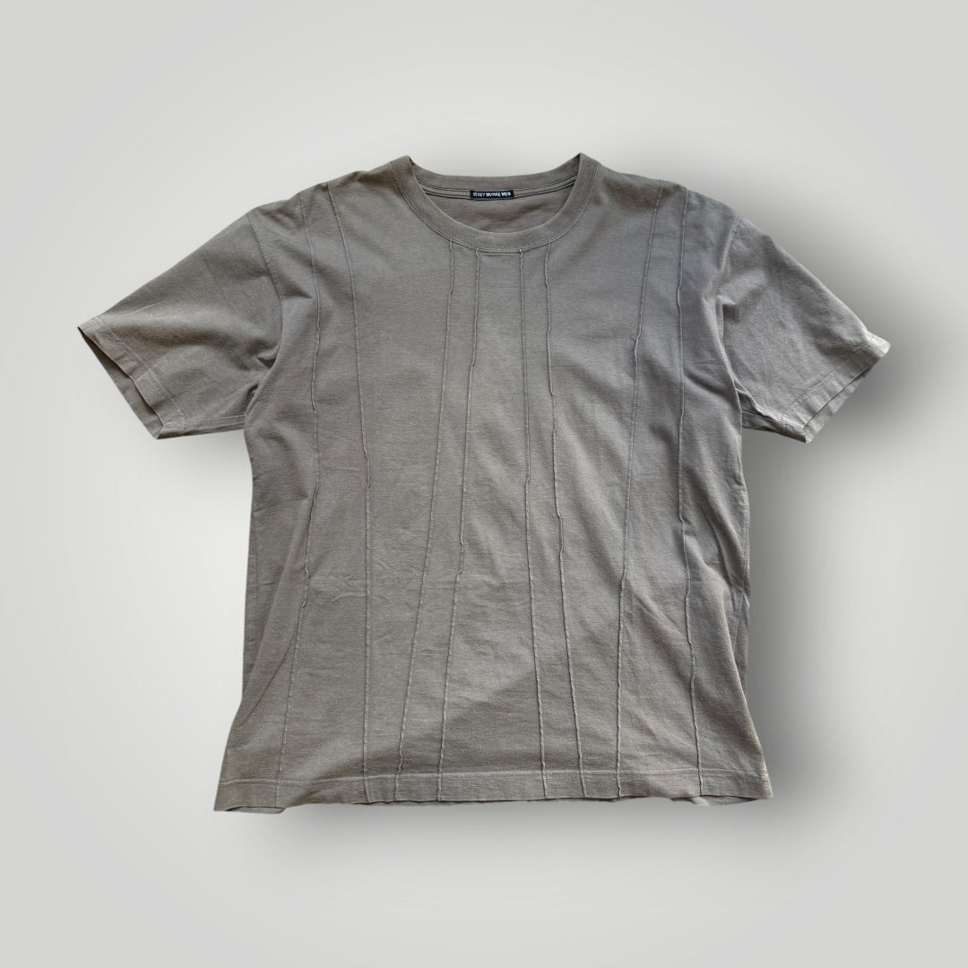 2000's Issey Miyake Men Verticle Seam T-Shirt M/L | O/S, Brown
