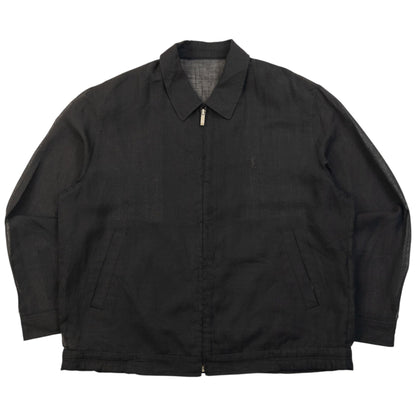 Vintage 90s YSL Yves Saint Laurent Harrington Jacket Size L | Large, Black