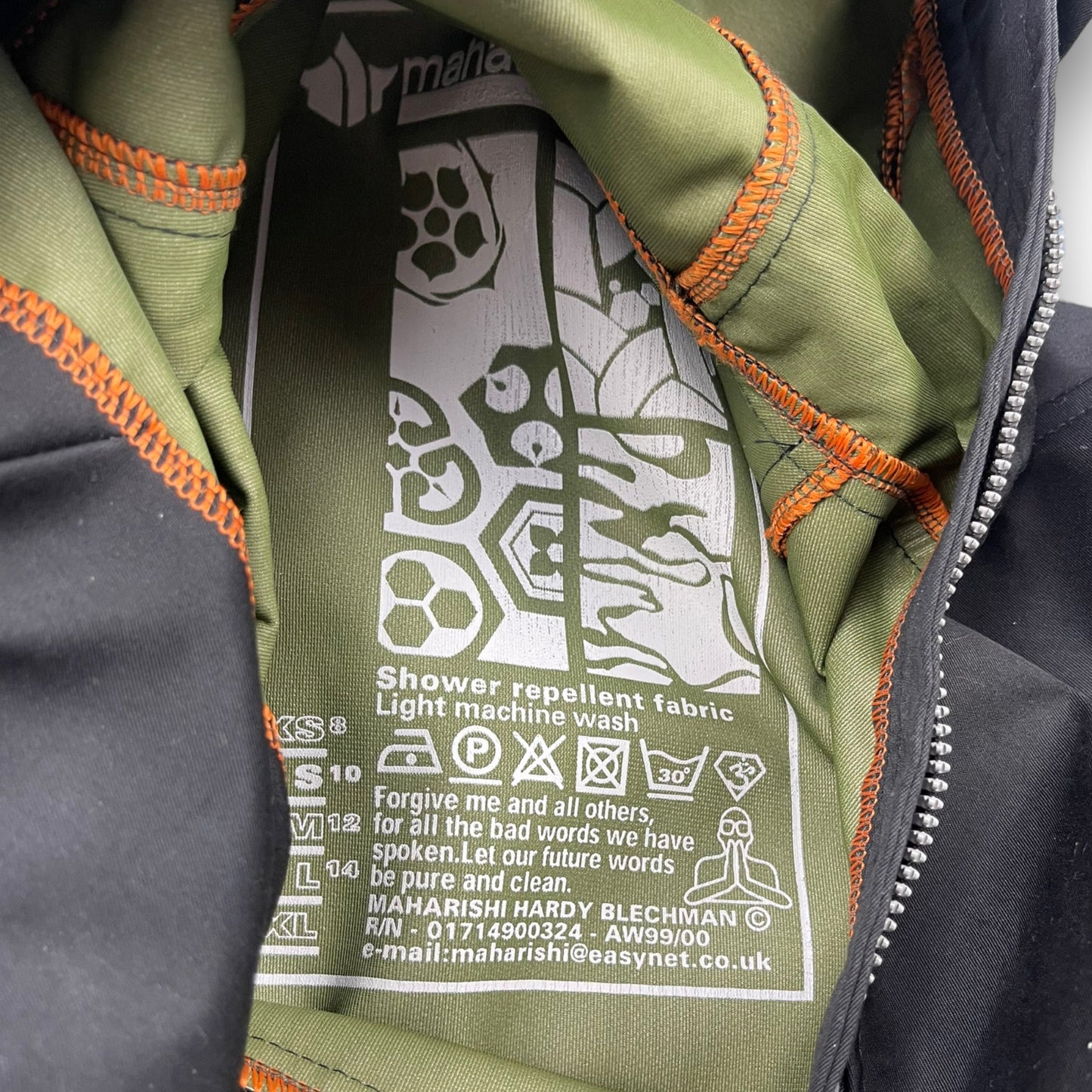 AW1999/2000 Maharishi Shower Repellent Jacket (M) | Default Title, Black